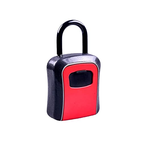 Key Lock Box Key Storage Lock Box with Dust Cover Aluminum Alloy 4-Digit Combination Padlock Case Lockbox Key Safe Box Portable Storage Key Lock Box (Color : Oriental Jousuke(red))