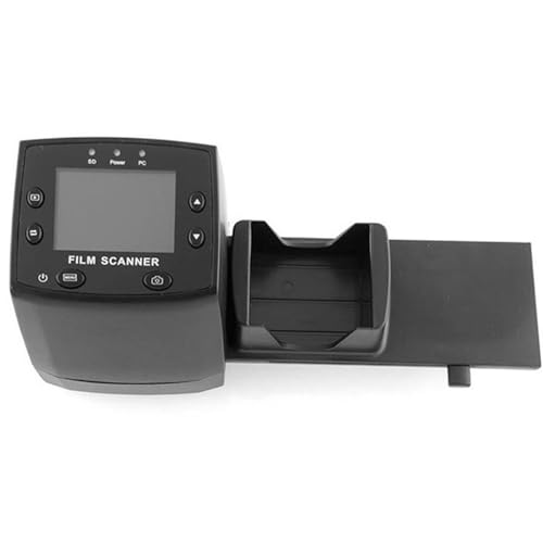 Mini Digital Film & Slide Scanner, Negative Viewer, with 2.4 LCD Color Screen, Slide Mounts Feeder, Converts 35mm, 126, 110, 8mm Film Slides to JPEG Images