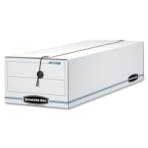 Bankers Box 12-Pack String & Button Check Box, 4-1/4 x 6" x 23-1/4"