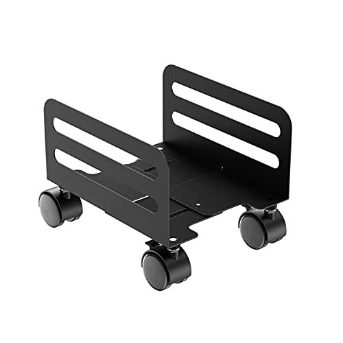 YUEYOULII Computer Tower Desktop Stand CPU Rolling Stand Stand with Locking Casters Adjustable Mobile Cart Stand (Color : A)