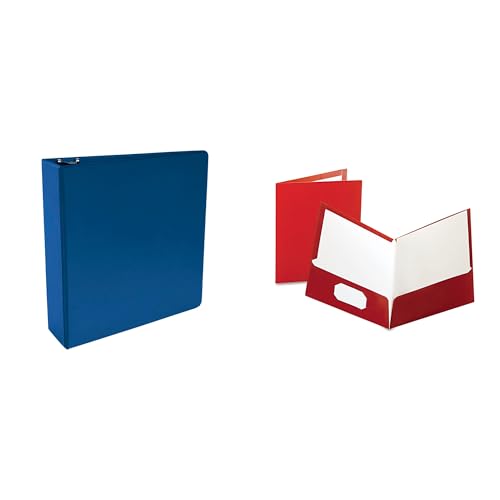 Casafoyer Polypropylene D-Ring Binder & 2 Pockets Laminated Portfolio Combo Kit for Office Organization