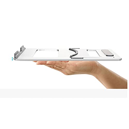 RVCSJAY Foldable Laptop Stand Portable Adjustable Aluminium Folding Holder for(Black)