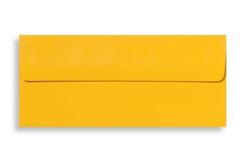 LUXPaper #10 Business Envelopes | Peel & Press | 4 1/8" x 9 1/2" | Sunflower Yellow | 80lb. Text | 1,000 Qty