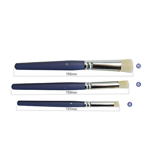 saditesdk 3pcs/Set Brush Fabric/Deco Paint Stencil Brush Handmade DIY Pen Stamp Pen Textile Pigment