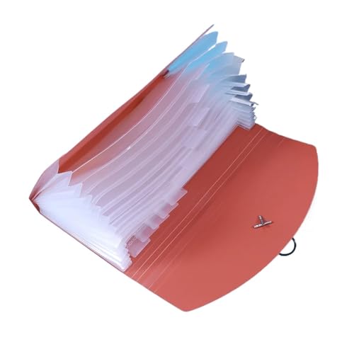 Expandable Accordion Filing Folders 13 Pockets Expanding File Folder Document Ganizer Waterproof PP Material Office Supplies Study Accessories Accordion with(Color1)