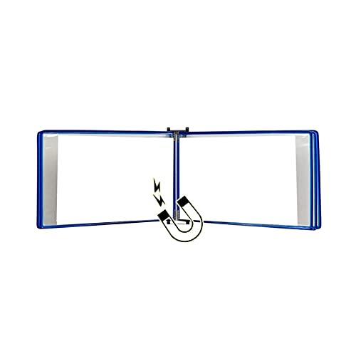 KGDJBGSE Wall Mounted File Folder Holder 10 Pockets A4 Display Organizer for Wall Hanging Metal Device(Blu)