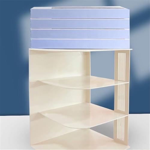 File Rack File Magazine Folder Holder 3 Compartment Documents Organizer Files Cabinet Shelf Letter Trays(White)