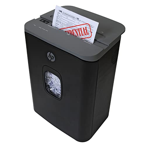 HP - Cross Cut Paper Shredder, 20-Sheet with Slide Top for Office Use