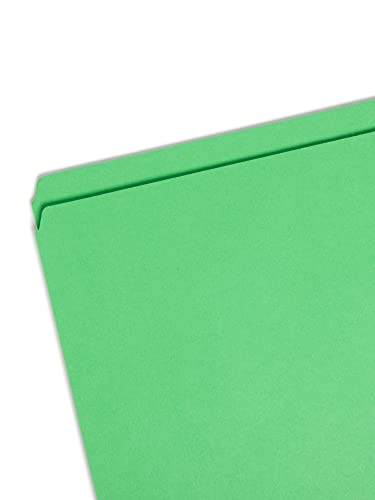 Smead File Folder, Reinforced Straight-Cut Tab, Legal Size, Green, 100 per Box (17110)