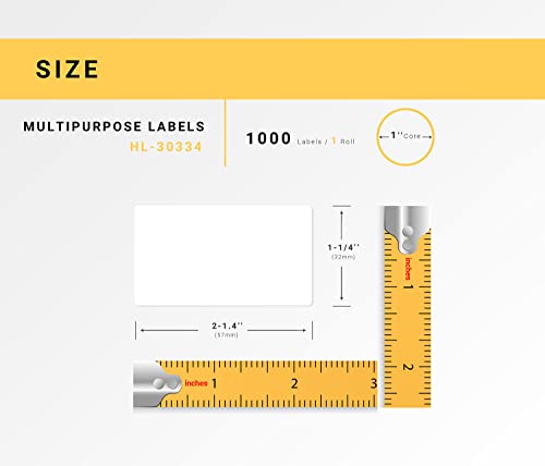 HouseLabels Compatible with Dymo 30334 Labels, 2-1/4" x 1-1/4"
