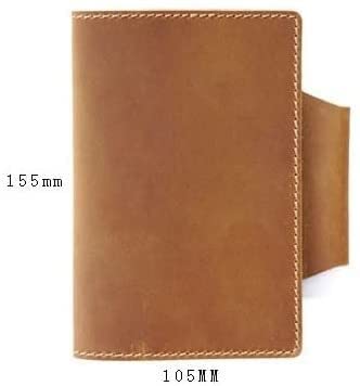 YHdtUO Leather Book Handmade Portable Journal Retro Cowhide Leather Travel Journal Outdoor Writing Book Office Festival Men,A