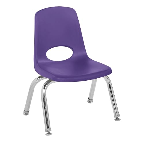 FDP 10" School Stack Chair with Swivel Glides, Purple, 11554-PU