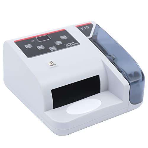 Unnsiapit Money Counter Machine, Cash Counter Bill Counting Machine with Counterfeit Detection & Digital Display for Multi-Currency, Add Mode, Counting Speed 600 PCS/MIN