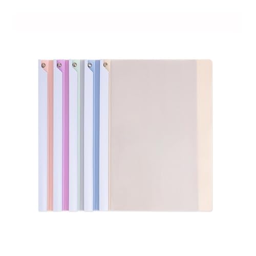 Filing Envelopes 5 Pcs Rotating Trolley Folder Multi-Use A4 Loose-Leaf Binder Transparent Data Test Paper Organizer Office Supplies Plastic Folders