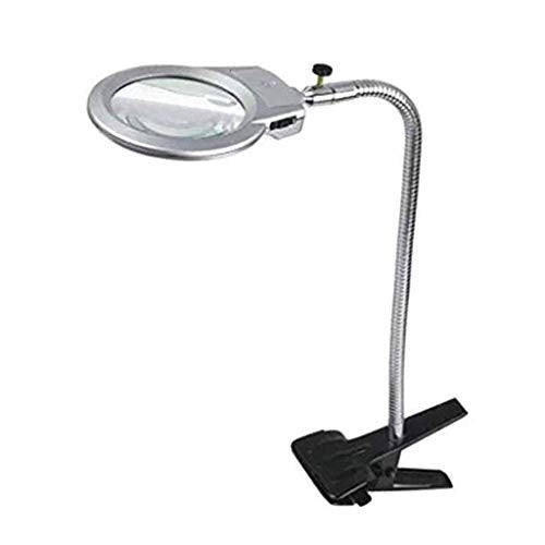 Magnifying Glasses Clip Magnifier,Hands Free, Magnifying Glass Desk Lamp for Close Work Bright Lighted Gooseneck Magnifier Desktop Bracket The New