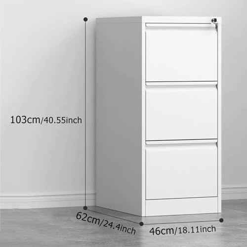 Metal Filing Cabinets for Home Office, Vertical Filing Cabinet, Industrial Drawer Chest Garage Cabinets, Lockable Tool Chest Cabinet, Steel Tool Storage Box Organizer
