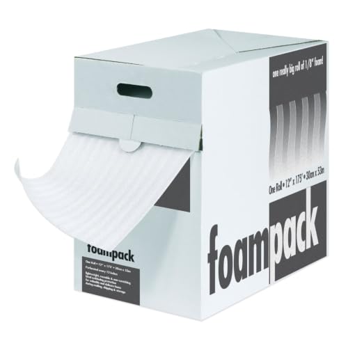 Aviditi FD11612 Polyethylene Air Foam Dispenser Pack, 350' Length x 12" Width x 1/16" Height, White
