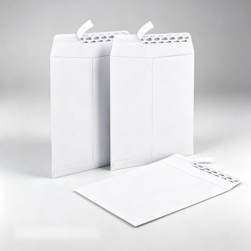 9X12 Self Seal Catalog Envelopes 250 Packs White Envelopes with Peel