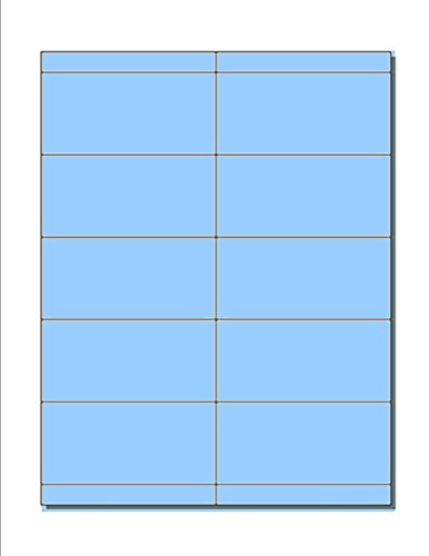 Blank Name Badge Inserts, Print-Ready on 8.5" x 11", 67-lb Blue Vellum, 10 Badges Per Sheet (4.25" x 2.5") - 250 Sheets