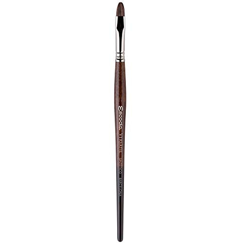 Escoda Versatil 1542 Series Artist Watercolor and Acrylic Paint Brush, Short Handle, Bright, Size 22
