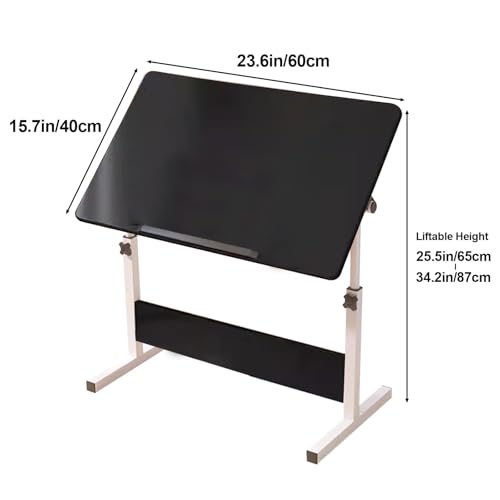 DUHTFCY Adjustable Drafting Table - Height and Angle Adjustable Art Desk, Drawing Easel for Artists and Computer Desk - Ideal for Home and Office Use,A-15.7x23.6in/40x60cm