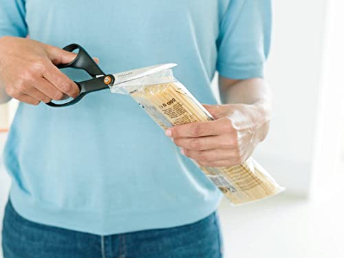 Fiskars Large Universal Scissors, Total Length: 21 cm, Quality Steel/Synthetic Material, Functional Form, Black