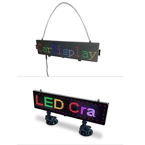 MekUk LED Sign Board Scrolling Message Led Sign Programmable Message Display Board for Advertising Car Rear Window LED Car Screen for Store, Car, Business, Promotion