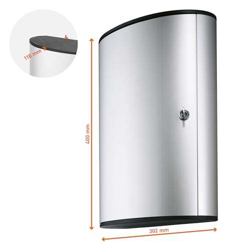 Durable Key Safe Box, Wall Mounted Turn Lock, Holds 72 Key Clips