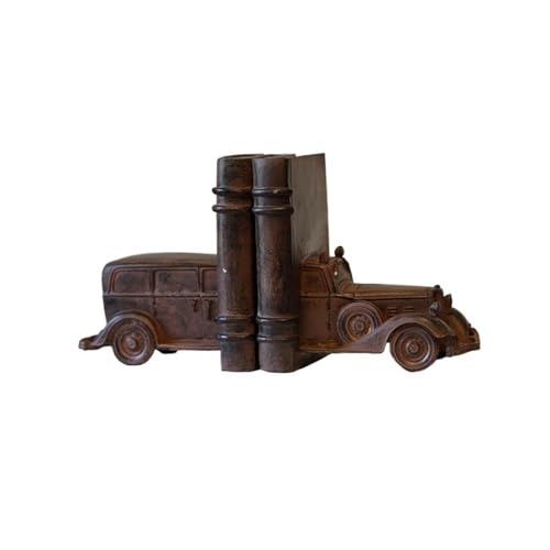Book Organizer Rustic Style Book Ends Vintage Aged Resin Bookends Stopper for Shelves Books Home Office Decor