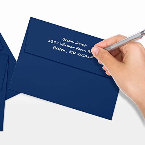 LUXPaper A7 Invitation Envelopes | Peel & Press | 5 1/4" x 7 1/4" | Navy Blue | 80lb. Text | 500 Qty