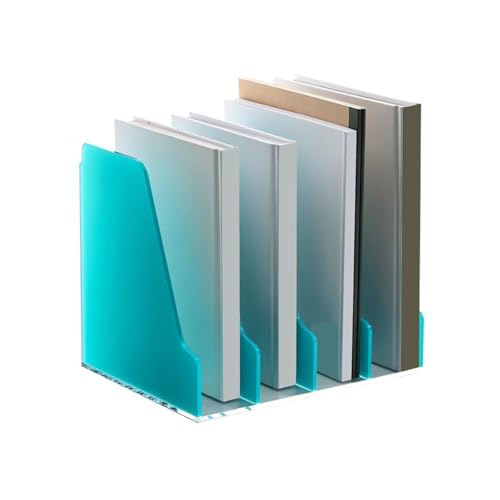 Office Bookshelf Simple Four Compartment Acrylic Bookshelf Office File Organizer Rack