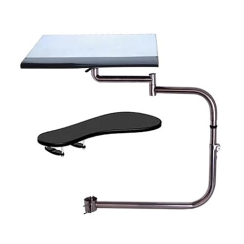 ADPVRLUQ OK010 Full-Motion Chair Shaft clamp Keyboard Bracket + Chair arm clamp Elbow Wrist Support Mouse pad armrest(Black)