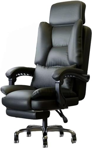 CUTSKY Managerial Executive Chairs,Home Office Desk Chairs,Ergonomic Reclining Office Chair, with Footrest and Wide Seat (Color:Black)