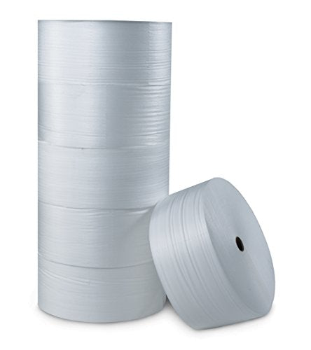 Box USA Polyethylene Parcel Ready Air Foam Roll, 350' L x 12" W x 1/8" H, White (FWUPS18S12)