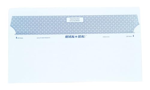 Quality Park Reveal-N-Seal Security Tinted Envelope, #10, Commercial Flap, Self-Adhesive Closure, 4.13 x 9.5, White, 500/Box