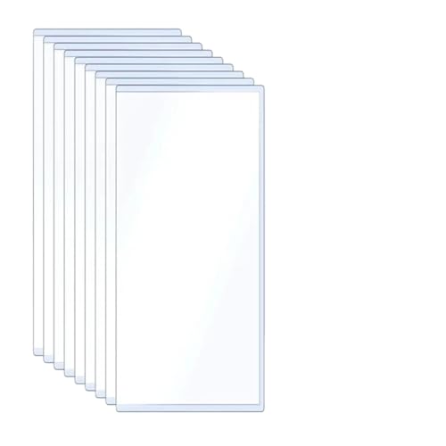 60pcs Clear Currency Sleeves for Banknote Grading, 173x75mm Hard Plastic Holder