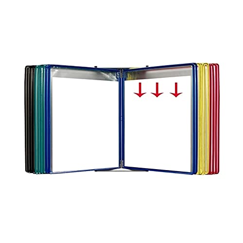 KGDJBGSE Wall Mounted File Folder Holder, Hanging Organizer for A4 Documents, 20 Sleeves Red(Multi Colored)