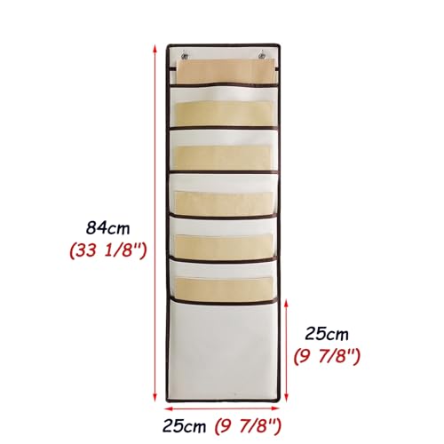 Extra-wide Oxford Fabric Rack Card Holder, 3-9 Slots Wear-resistant Employee ID Badge Wall Racks, Time Card Holders for Businesses/School(White,6 Slots)