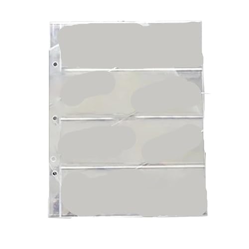 36pcs Clear Currency Sleeves for Bill Collection, PVC Banknote Protector Album Pages