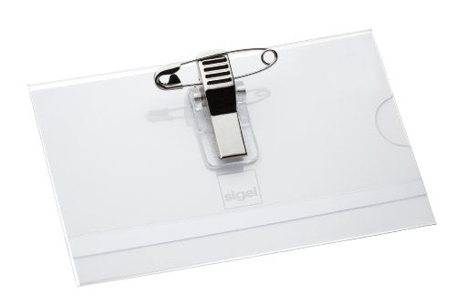 Sigel ZB200 Name Badges, with Combi Clip, for 2.13 x 3.54 inch