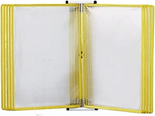Wall Mounted Document Holder, A4 Display Wall Folder -, 20 Pockets(Color:Yellow)