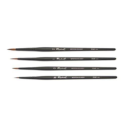 Raphael Stradivarius Synthetic Kolinsky Watercolor Brush, Round Sharp, 1