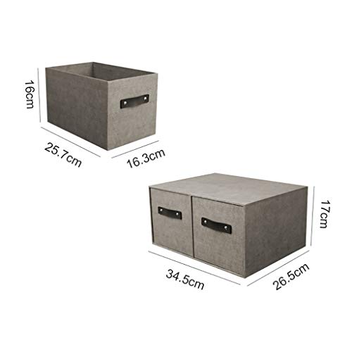 noxozoqm Drawer Organizer，with 2 Drawers Stackable Storage Box for Executive Office Supplies Desktop Filing A4 File Cabinet/Holder (Color : A1)