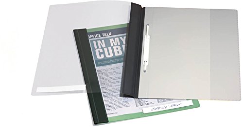 Durable Management Flat File Plastic Clear Front with Title Strip A4 Blue