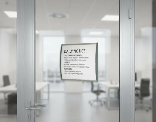 SET OF 10, OFFICE SIGN HOLDER FOR WALL OR DOOR MOUNT PORTRAIT FRAME CURVATURE PLAQUE SILVER ALUMINUM, 4.00" W x 4.00" H