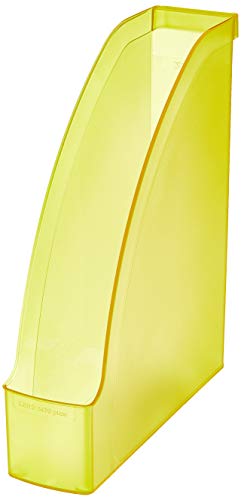 Leitz Magazine File A4, Pack of 6, for Use in Portrait and Landscape Format, Yellow, Plus Series, 24760010