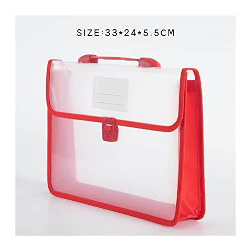 Filing Envelopes A4 Wallet Plastic Folder Poly Pockets Envelope Waterproof Expanding Document File Folders with Button Portable Handle Plastic Folders (Color : Yellow)