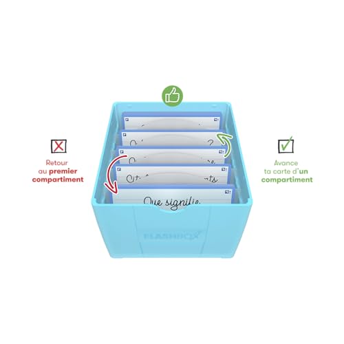 OXFORD Flashbox Box for Flash Cards 17.3 x 14.5 cm Pastel Blue