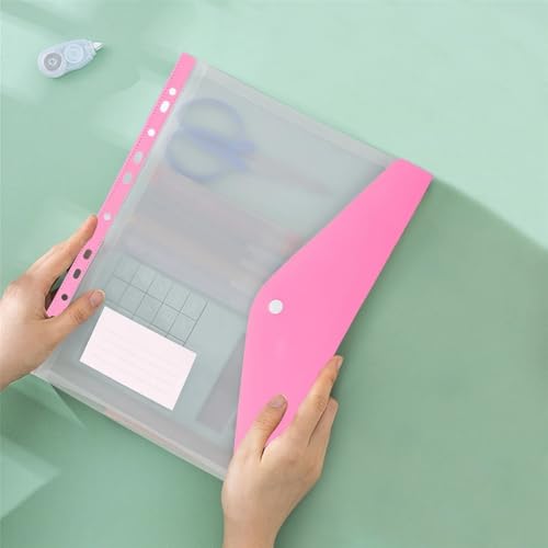 Filing Envelopes Multi-use Transparent Document Storage Frosted Bag File Bag Papers Pouch Folder for Office Home(Purple)