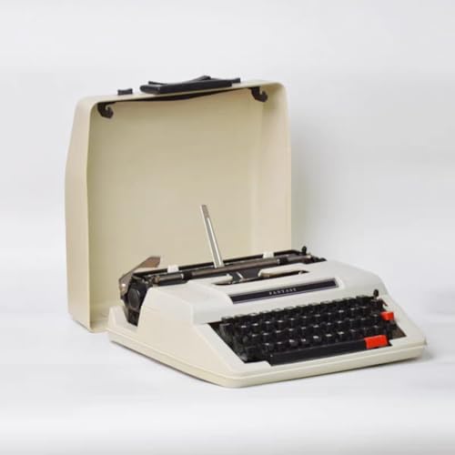 VHUYGK Mechanical Manual Typewriter,English Typewriter with Original Carrying Case,Smooth Keys for Easy Typing Manual Typewriter Ideal for Writers,Collectors, and Children's Gifts(02)